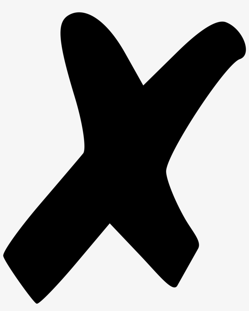 Open - Black X Png, transparent png