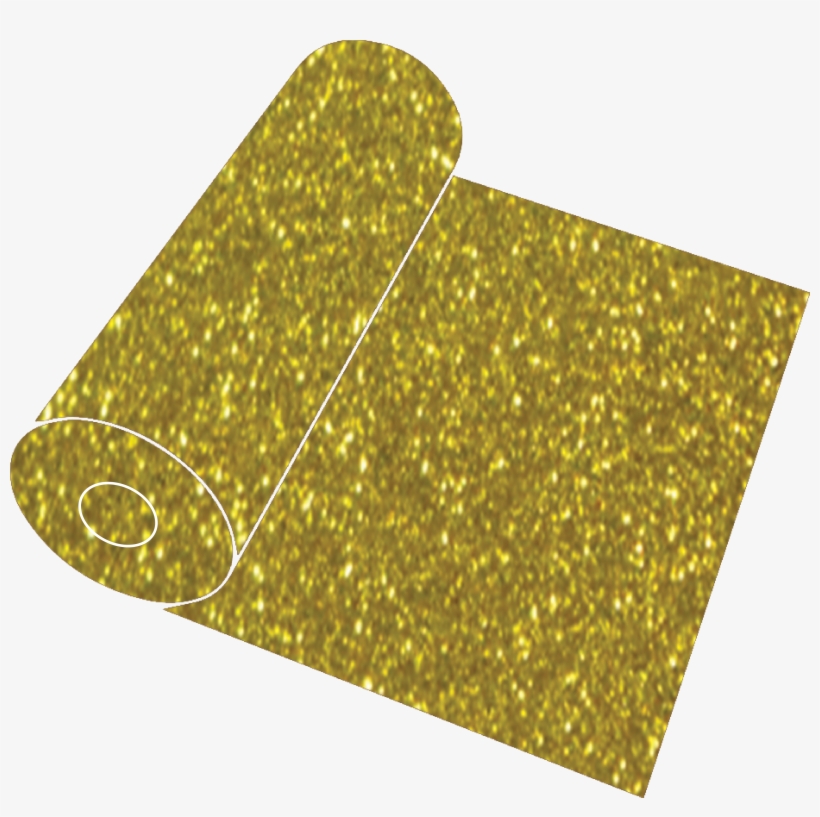 20" Gold Glitter Roll - Heat Transfer Vinyl, transparent png