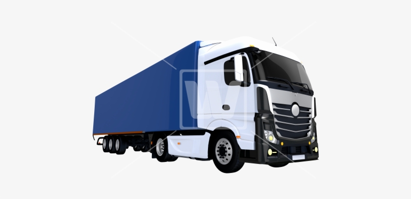 Blue Trailer Euro Semi Truck - Ventura County, California, transparent png