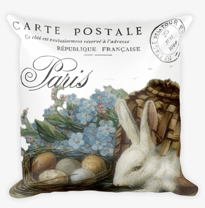 Vintage Easter Bunny Throw Pillow - Throw Pillow, transparent png