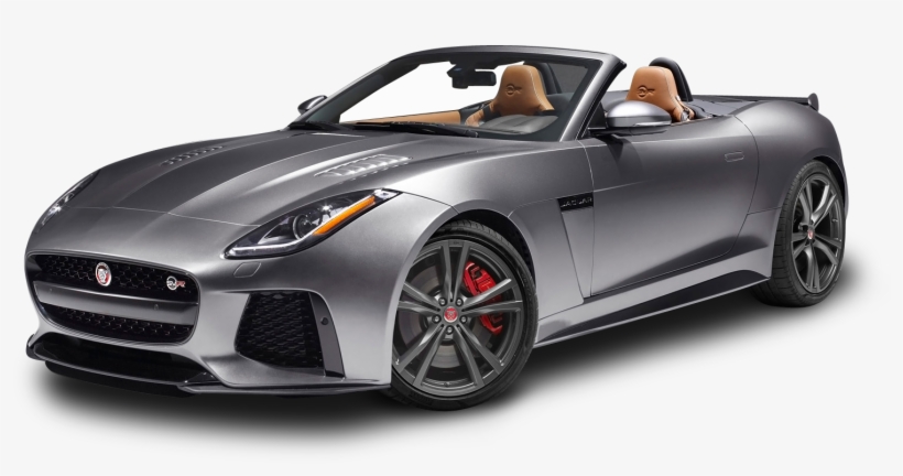 Gray Jaguar F Type Svr Convertible Car Png Image - Jaguar F Type Svr Png, transparent png