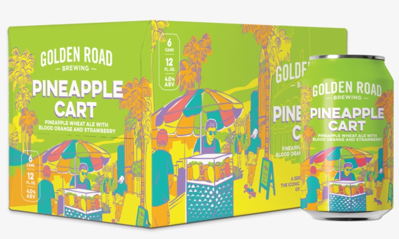 Pineapple Cart - Golden Road Brewing, transparent png