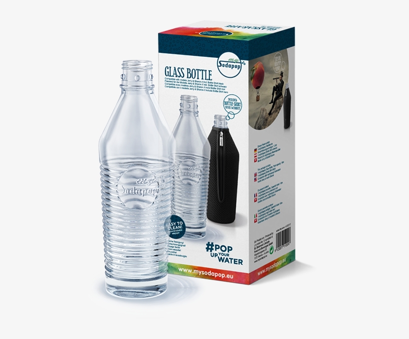 Post Navigation - My Sodapop Glasflasche 1 Liter Glass, transparent png