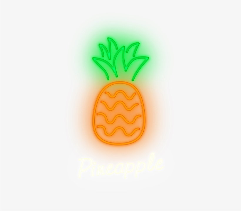 Pineapple Transparent Neon - Pineapple, transparent png