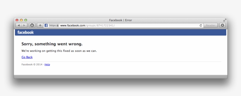 Fb Group Down 2014 08 01 - Macintosh, transparent png