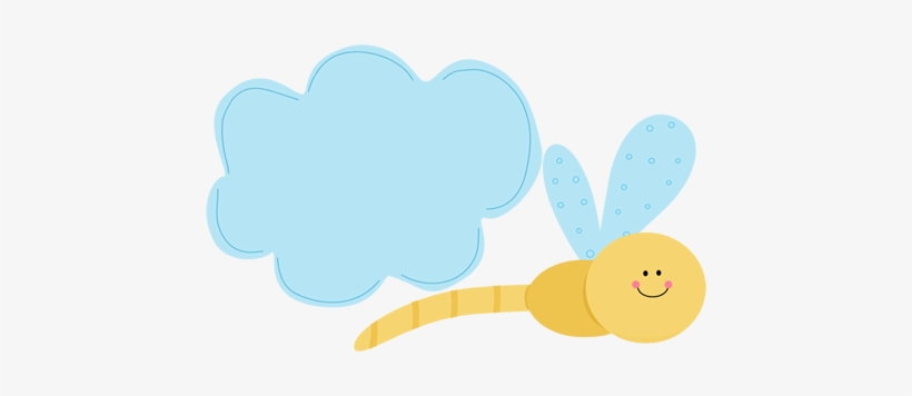 Cute Dragonfly Clipart Dragonfly Flying Under Cloud - July Month, transparent png