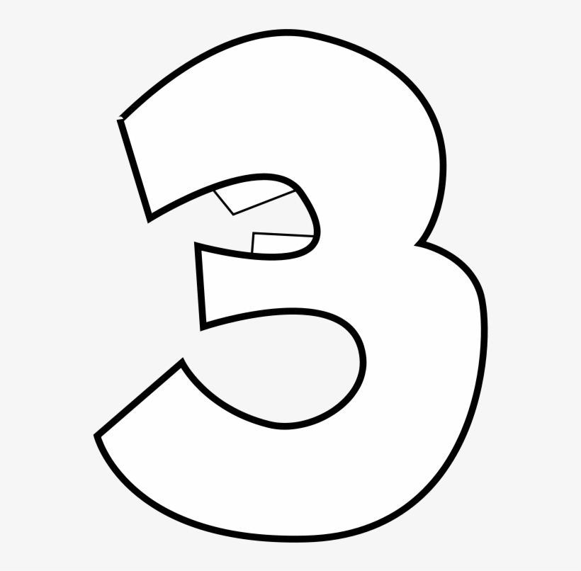 Animal Number Three Lineart Free Vector - Clip Art, transparent png
