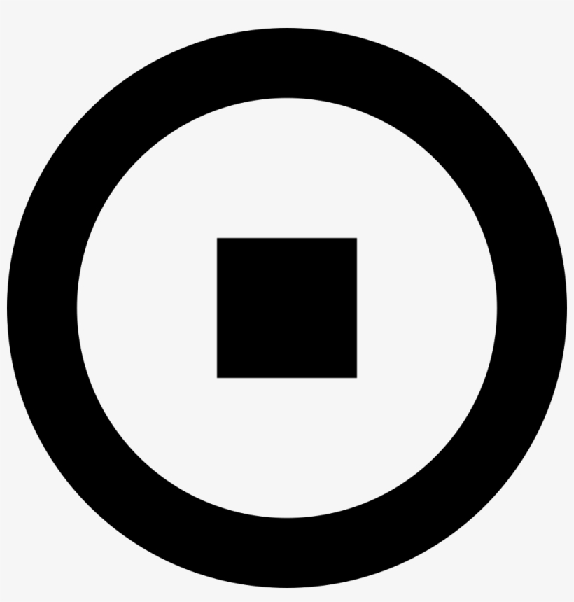 Stop Button Of Gross Circular Shape Comments - Stop Button Icon Png, transparent png