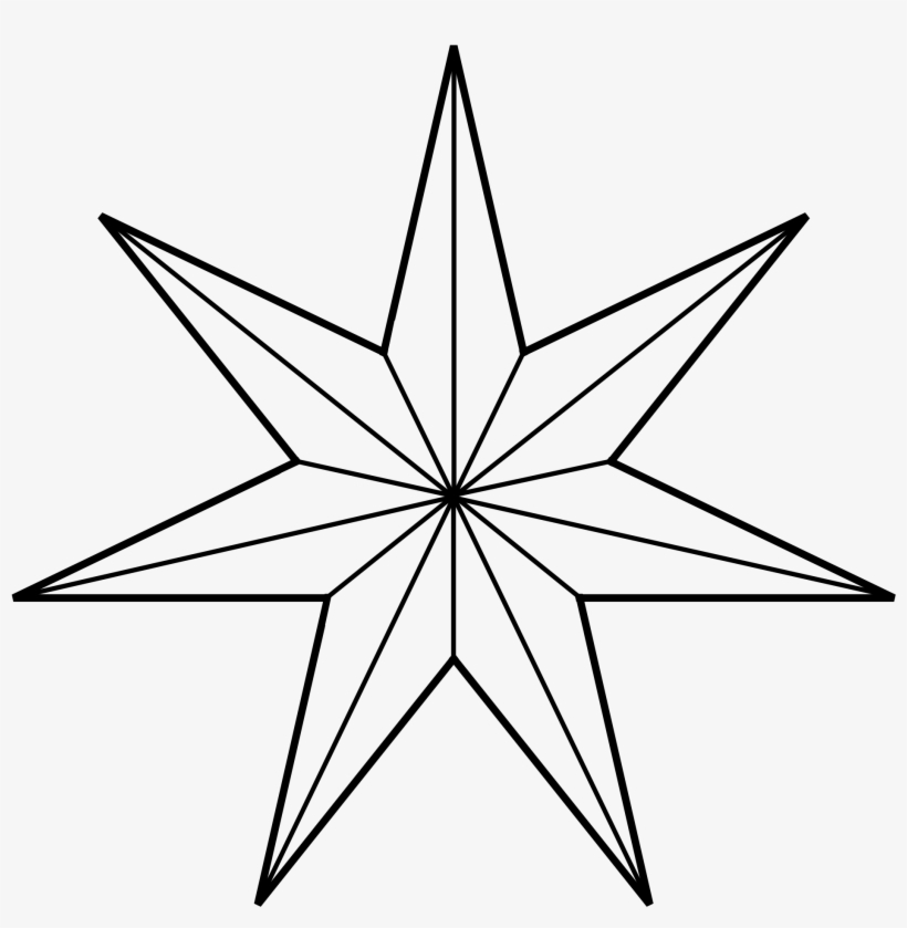 Download Transparent 7 Ray Mullet Estrellas De 7 Picos Tatuaje PNGkit