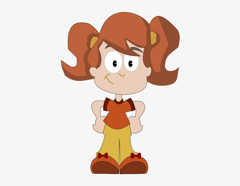 Free Cute Cartoon Girl Clip Art Png - Clip Art Cartoon Girl, transparent png