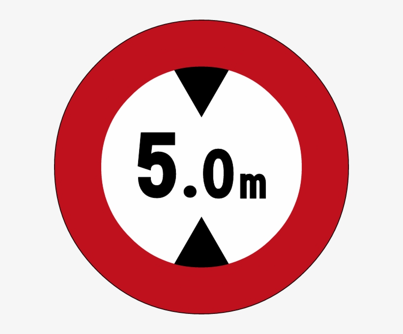 Had Ketinggian Tidak Lebih Dari 5 Meter - Nz Road Signs 50, transparent png