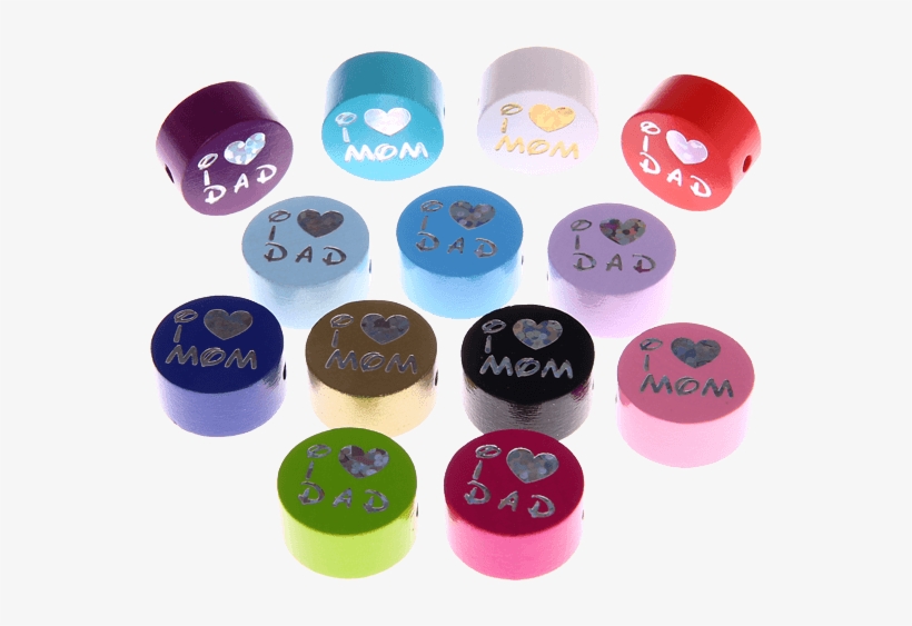 "i Love Mom / Dad" - Beads I Love Mom, transparent png