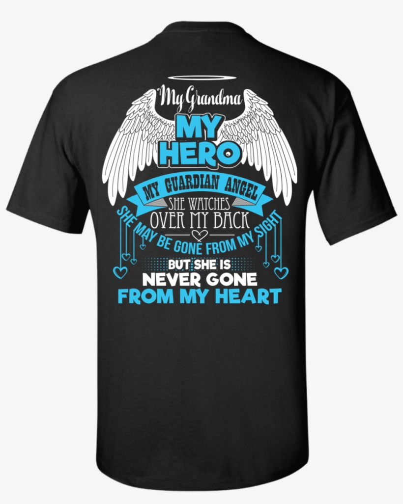 Customcat Custom Ultra Cotton T-shirt / Black / Small - Best Gift - Front Version My Grandpa My Hero My Guardian, transparent png
