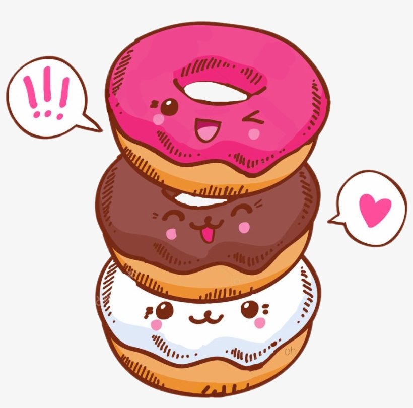 Donuts Cute Kawaii Yummy Food Tumblr - Donut Worry, Be Happy Kawaii Journal Notebook: 100+, transparent png