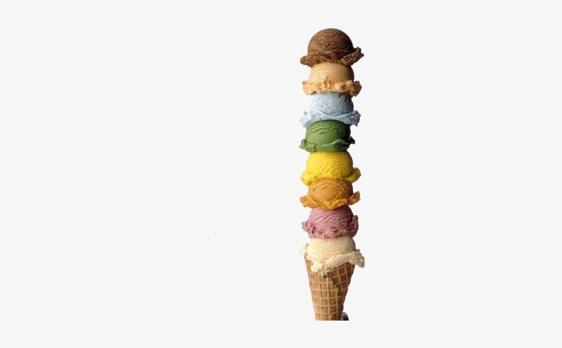 Ice Cream Png - Ice Cream Cone Stacked, transparent png