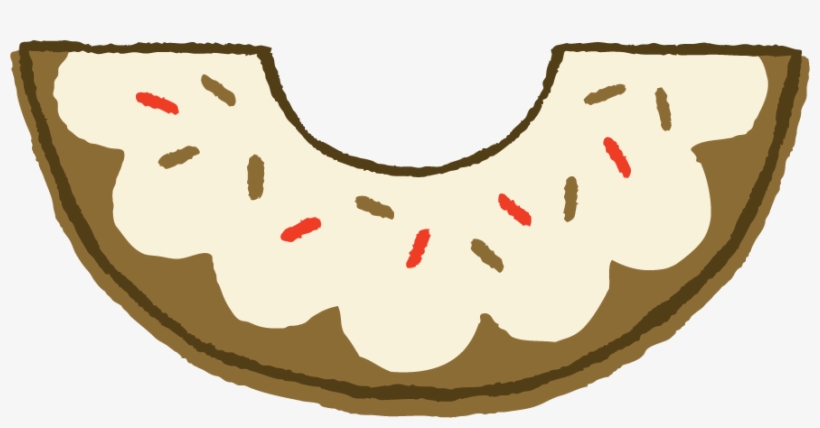 Doughnut Clipart Dozen Donuts - Half Donut Png, transparent png