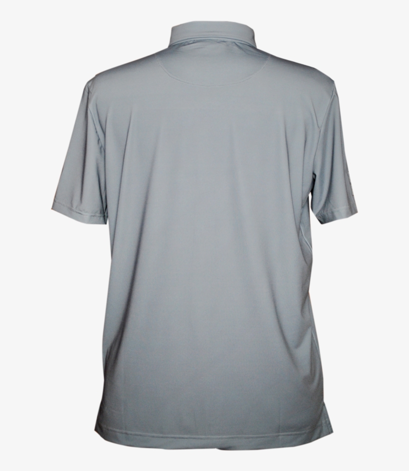 Grey Full Button Polo Rear, transparent png