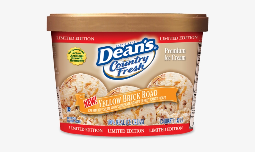 Dean's Country Fresh Premium Yellow Brick Road Ice - Deans Country Fresh Ice Cream, Premium, Vanilla Bean, transparent png