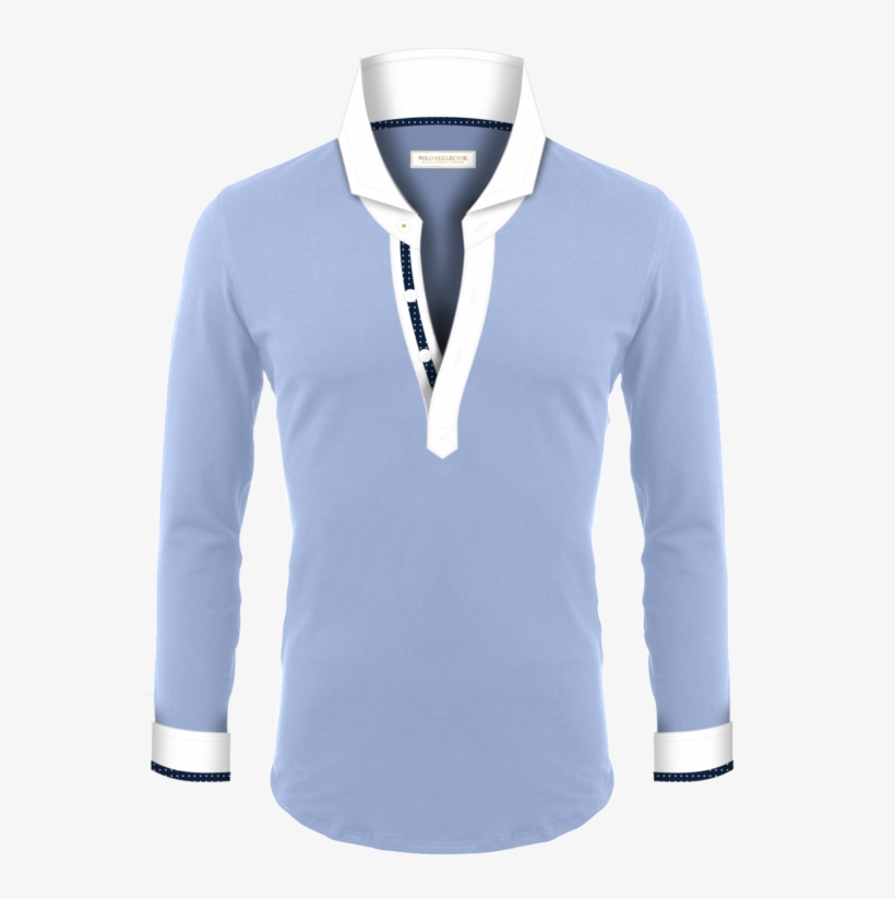 Men Long Sleeves Polo - T-shirt, transparent png