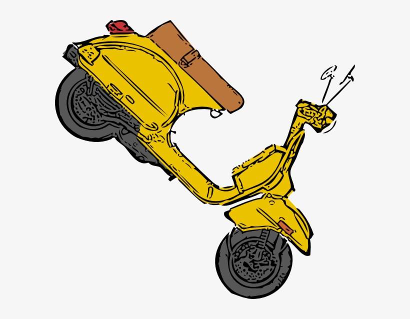 Scooter Clipart Yellow - Scooter Yellow Png, transparent png