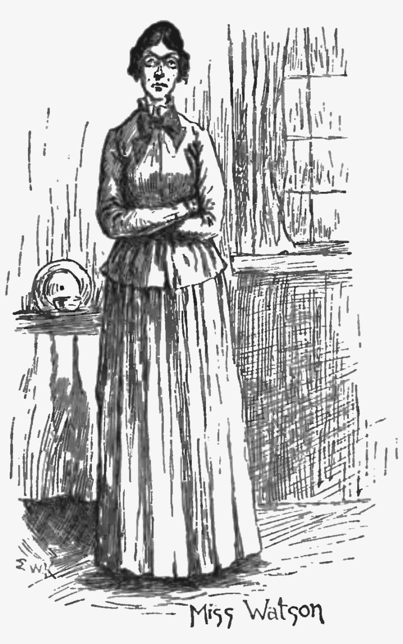 Adventures Of Huckleberry Finn 1885-p19 - Widow Douglas Huckleberry Finn, transparent png