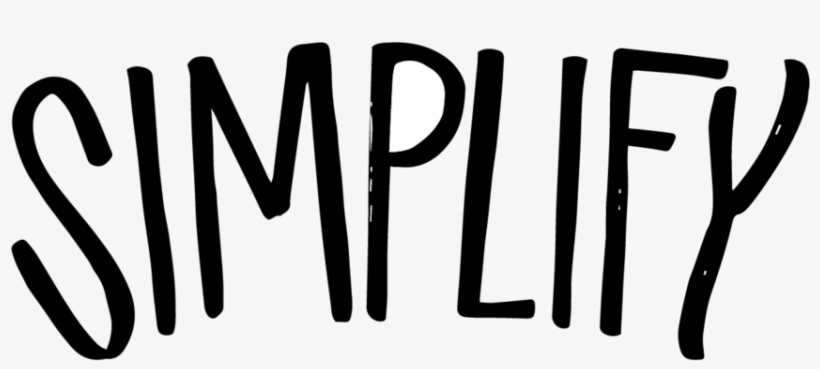Simplify-01 - Calligraphy, transparent png