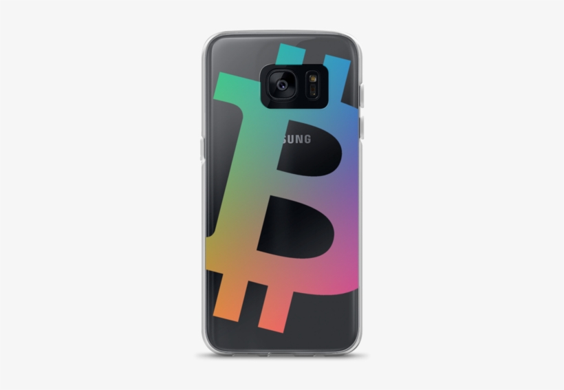 Rainbow Bitcoin Logo Samsung Case - Mobile Phone, transparent png