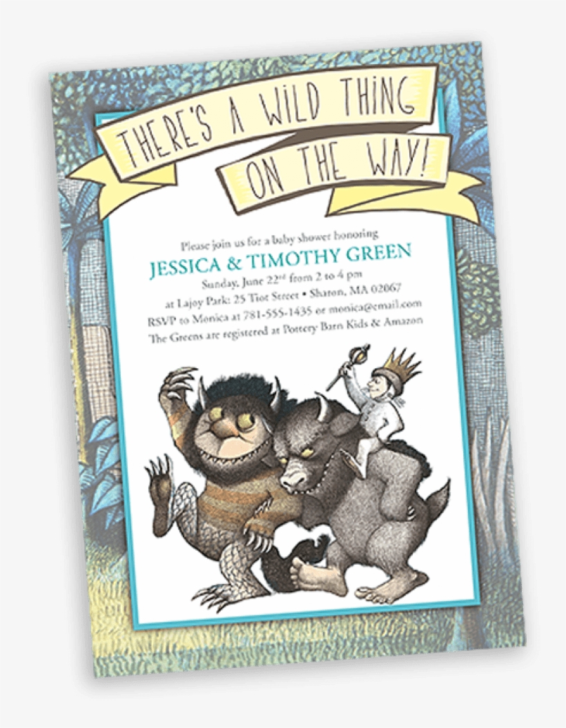 Where The Wild Things Are Baby Shower Invitaiton - Let The Wild Rumpus Start, transparent png