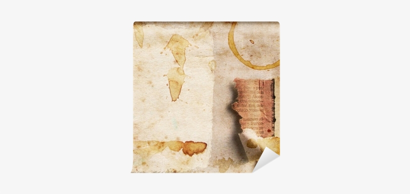 Grunge Paper Background With Coffee Stains Wall Mural - Grunge Paper, transparent png