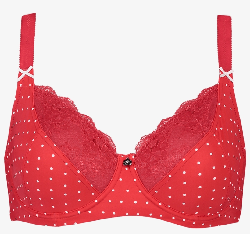 Support Dotty Bra Red & Cream Brar04 3011red/whitespot - Red With White Spots Bra, transparent png