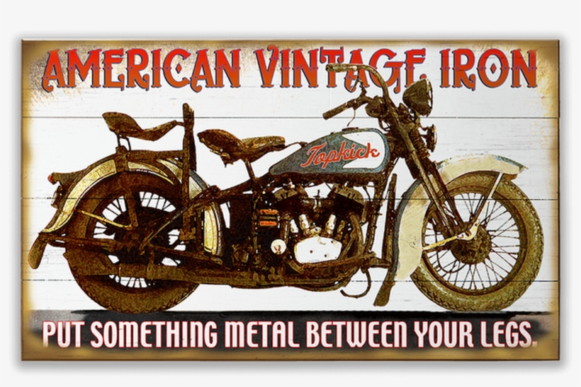 American Vintage Iron, Motorcycle Sign Old Wood Signs - Motorcycle, transparent png