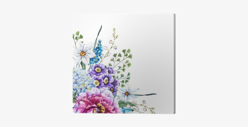 Hand Drawn Watercolor Flowers, transparent png