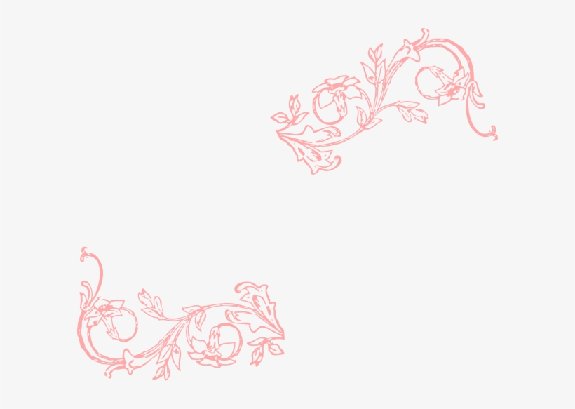 Flower Frame Clip Art At Clker Com Vector Clip Art - Pink Flower Frame Png, transparent png