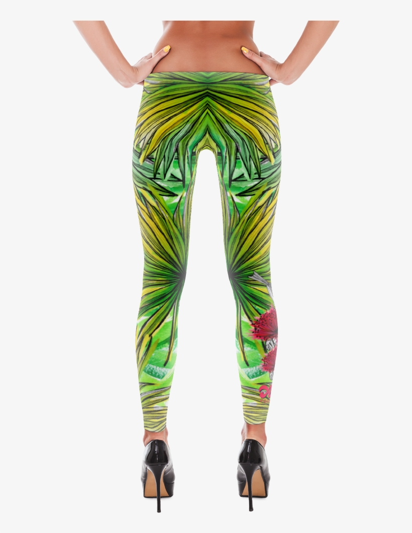 Tropical Palm Leaves Leggings - Ganesha Leggings, transparent png
