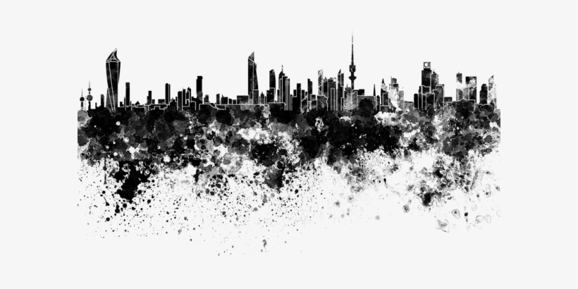 City In Watercolor Background, transparent png