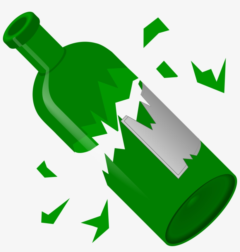 Broken Clip Art Free Clipart Broken Bottle Qubodup - Broken Bottle Clipart, transparent png