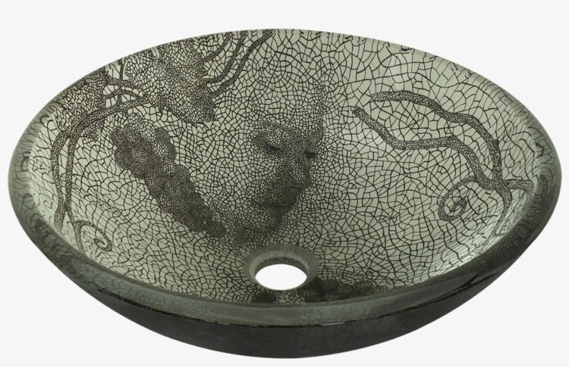 Mr Direct 624 Cracked Vineyard Glass Vessel Bathroom, transparent png