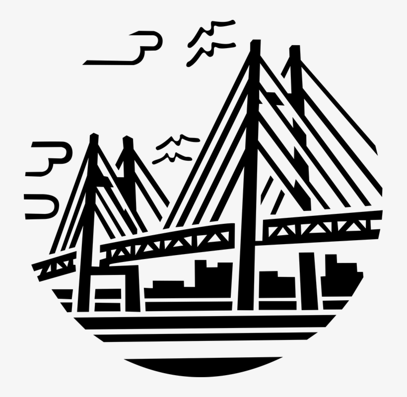 Bridge Silhouette Png, transparent png