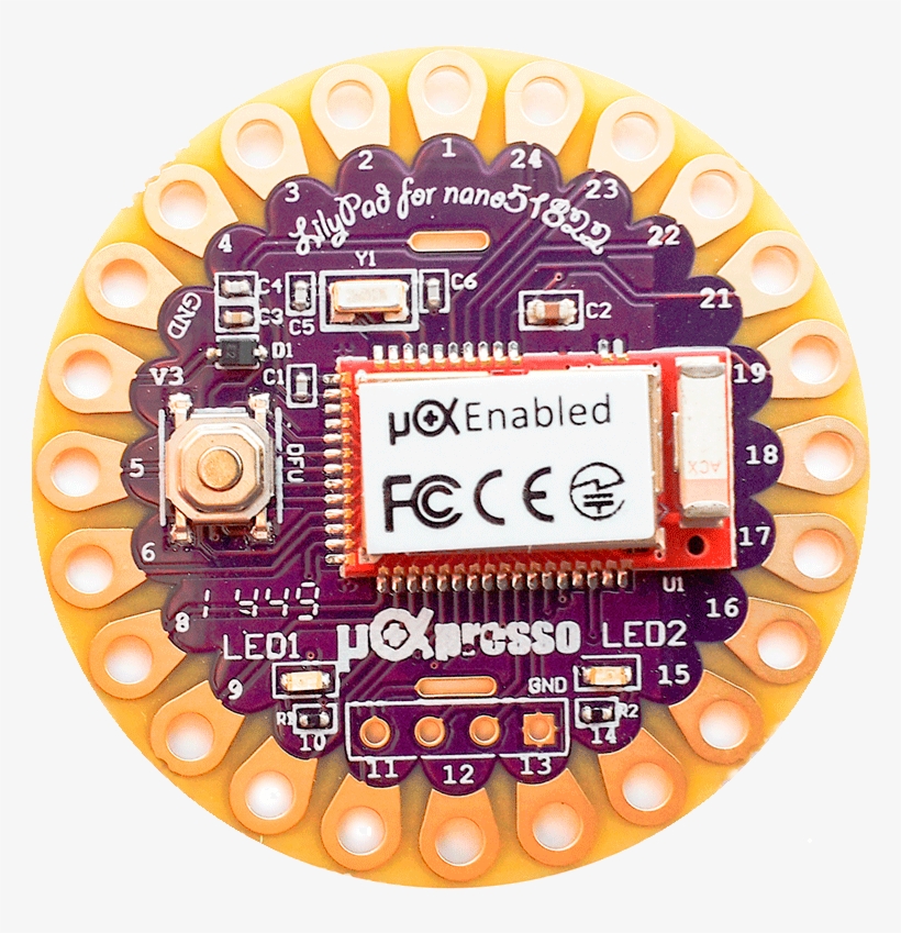 Ucxpresso Lilypad For Nano51822 - Circle, transparent png