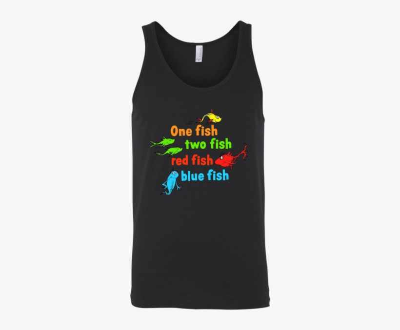 Seuss One Fish Two Fish Red Blue Tank Top - Dr Seuss Fish, transparent png