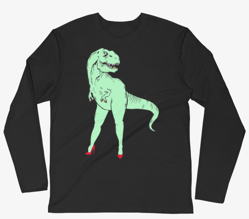 Sexy Rexy Long Sleeve Unisex Fitted Crew - Long-sleeved T-shirt, transparent png