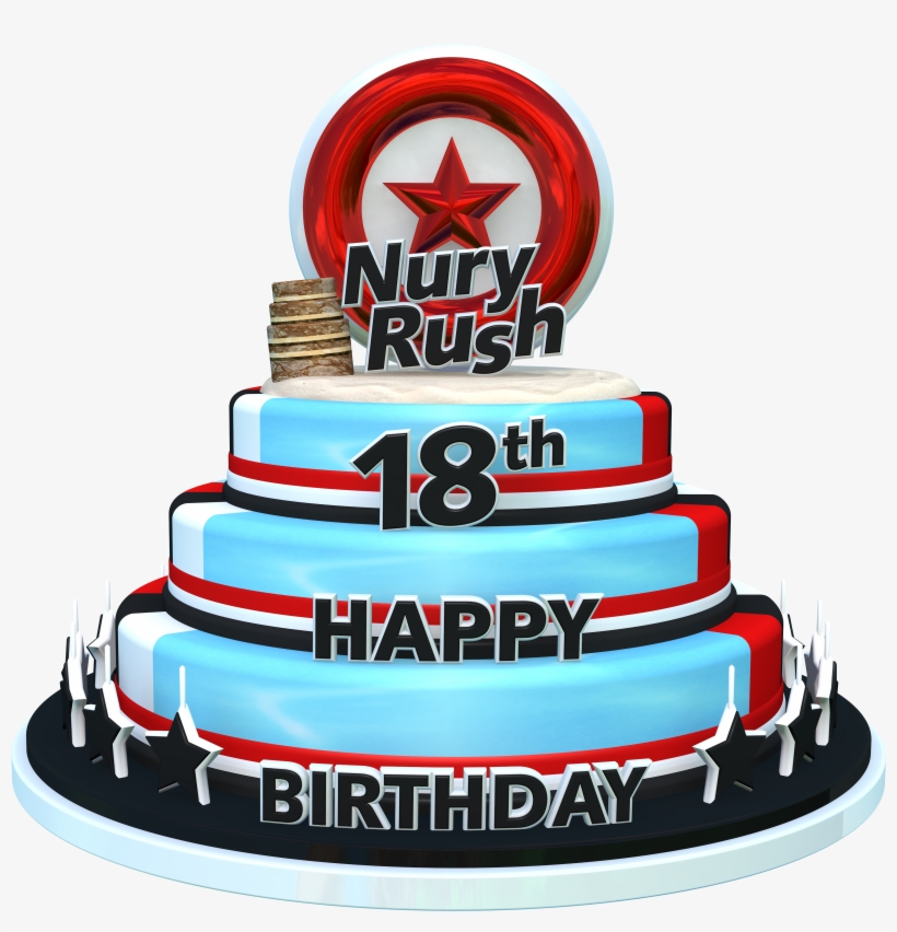 Nuryrush's Birthday 18th Cake Render By Nuryrush - Cake, transparent png