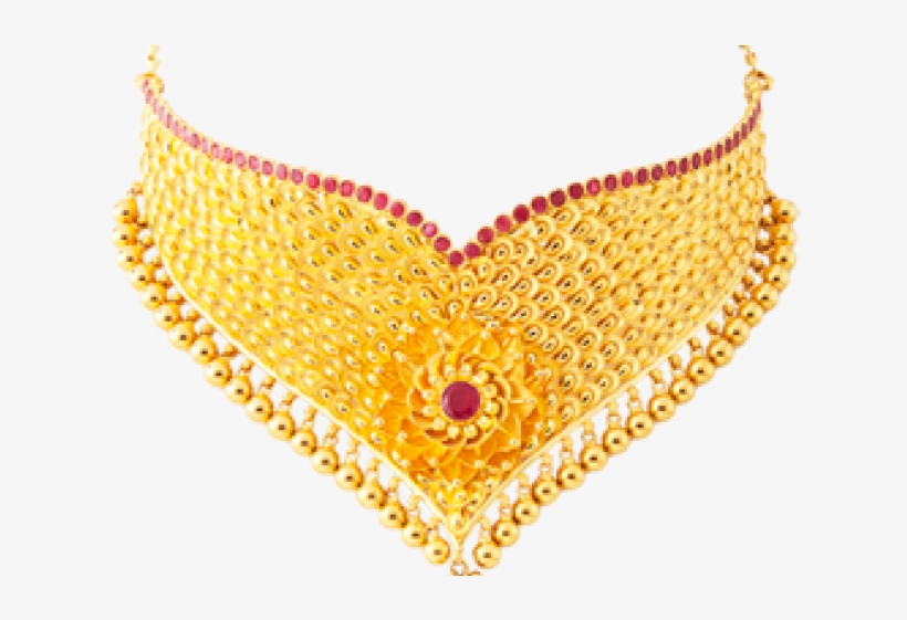 Jewellery Png Transparent Images - Gold Jewellery Necklaces Png, transparent png