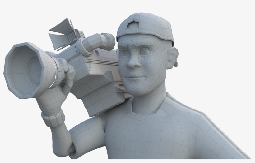 Preview/cameraman Wireframe 3 - Statue, transparent png