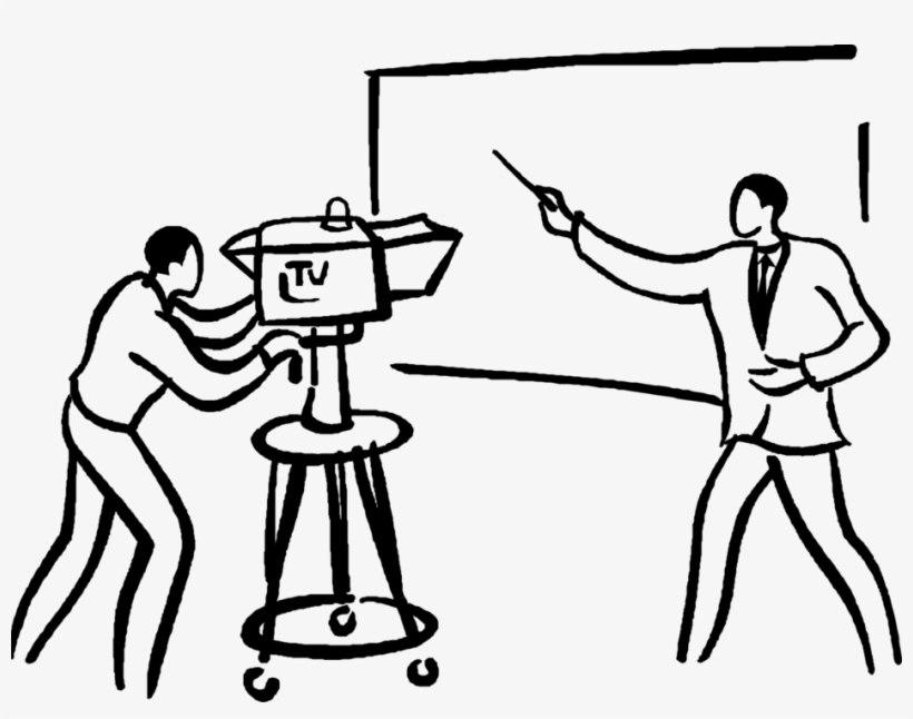 Drawing Studio Cameraman - Broadcast Clip Art, transparent png