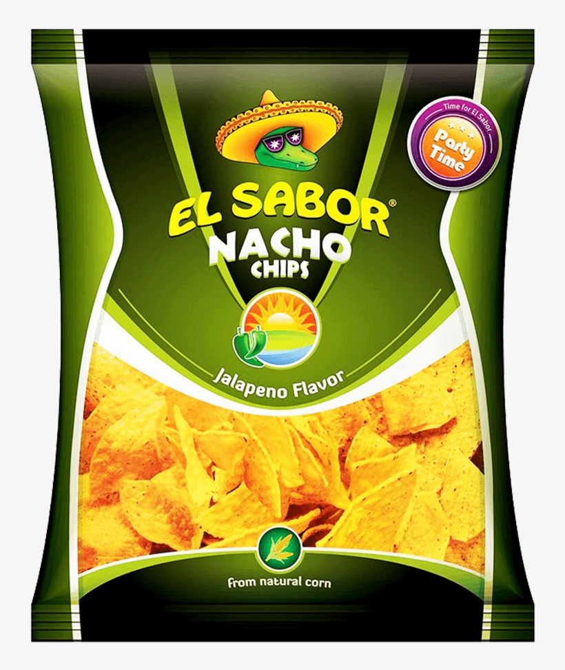 El Sabor Nacho Chips Jalapeno Flavor 225 Gm - El Sabor Nacho Chips, transparent png