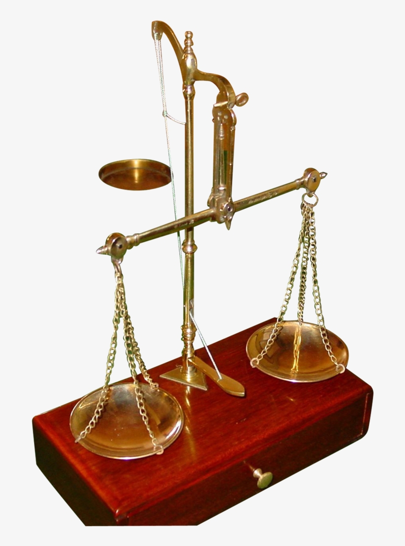 Apothecary Scale With Very Unusual Weights - Brass, transparent png