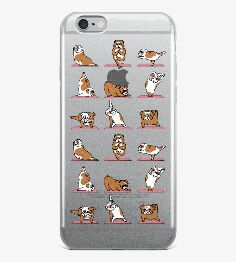English Bulldog Yoga Iphone Case - Mobile Phone Case, transparent png