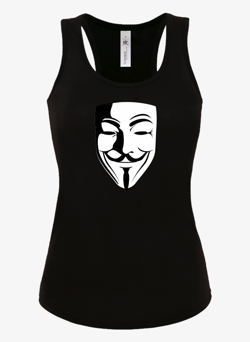 Guy Fawkes T-shirt Tanktop Black, transparent png