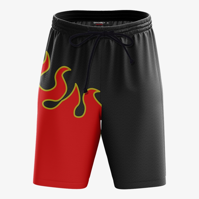 Tekken Jin Kazama Red Flame Cosplay Beach Short Fullprinted - Board Short, transparent png